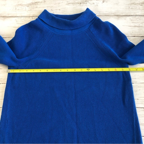TALBOTS Petite Women’s Blue Turtleneck Long Sleeve Pullover Knit Sweater Sz S/p - Picture 8 of 10